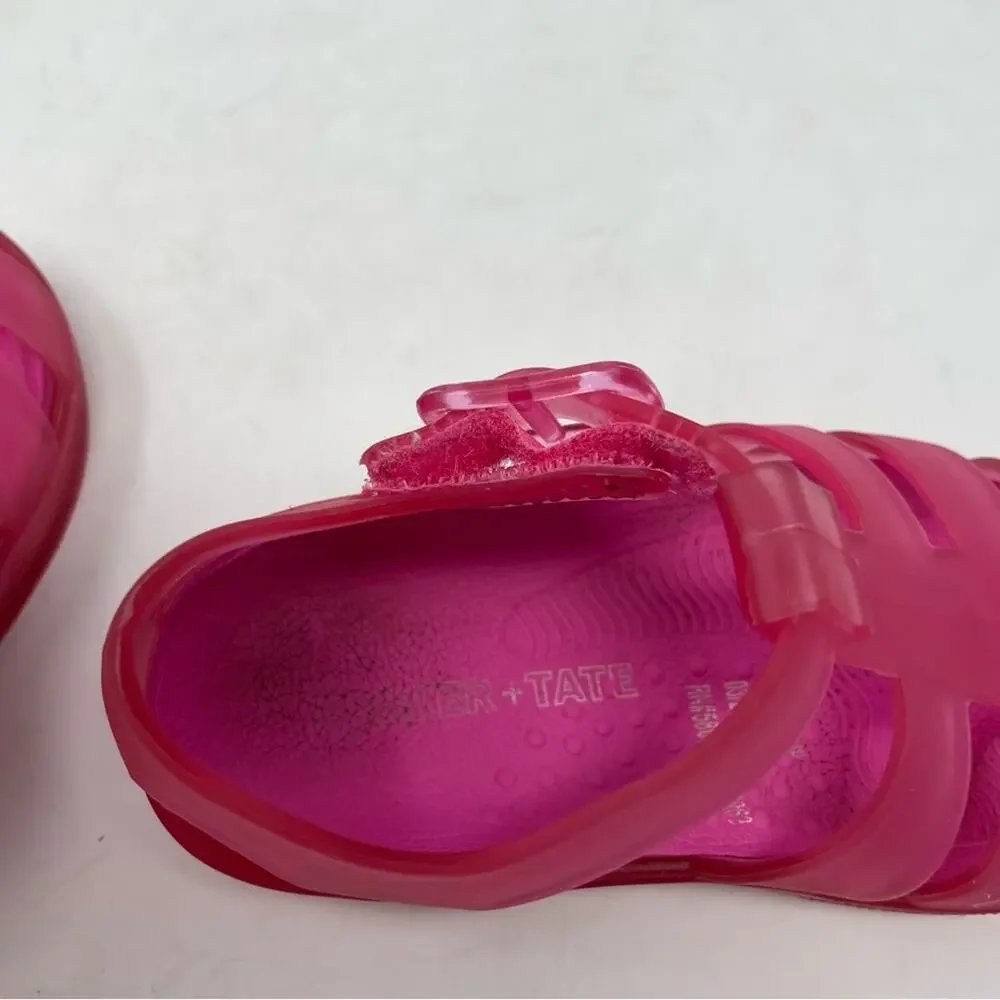 Tucker & Tate Pink Clear Sparkle Jellies Sandals 5